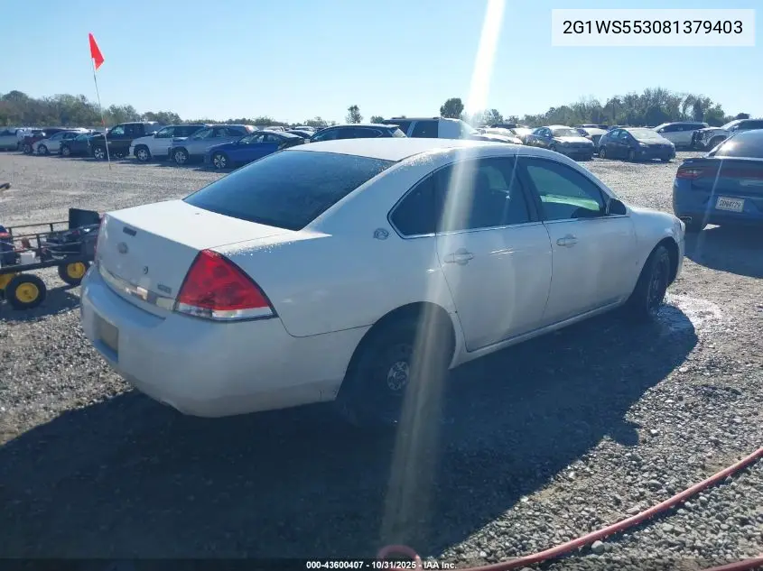 2G1WS553081379403 2008 Chevrolet Impala Police
