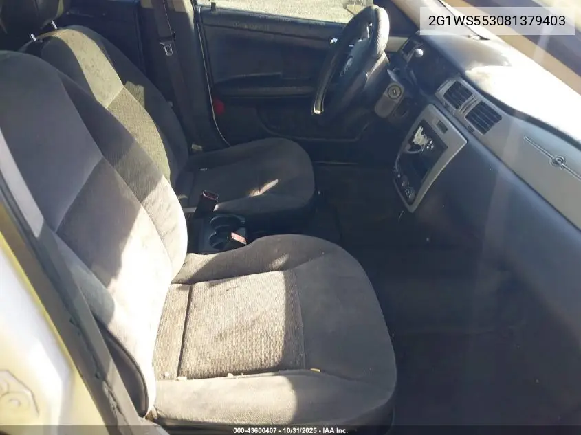 2G1WS553081379403 2008 Chevrolet Impala Police