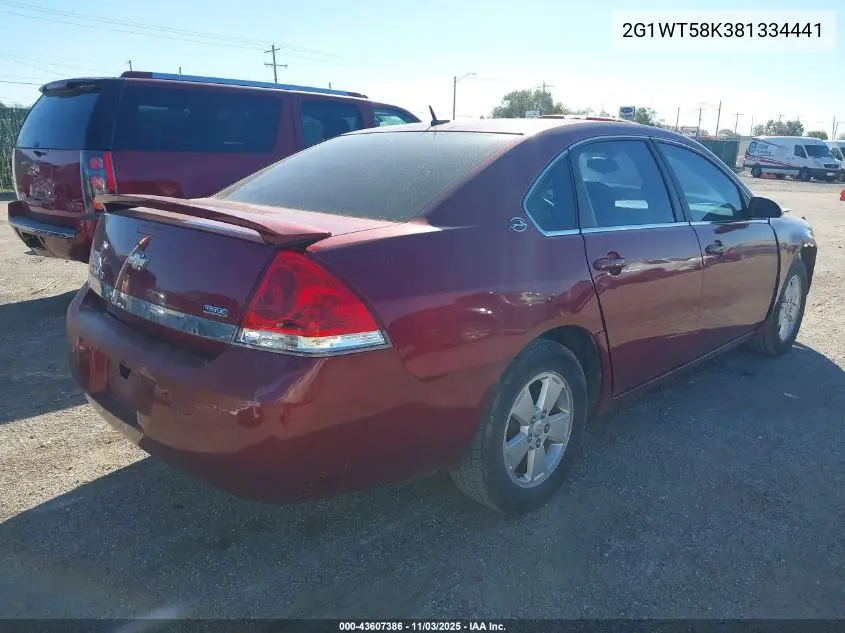 2G1WT58K381334441 2008 Chevrolet Impala Lt