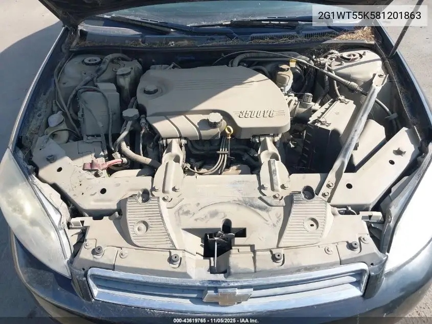 2G1WT55K581201863 2008 Chevrolet Impala Lt