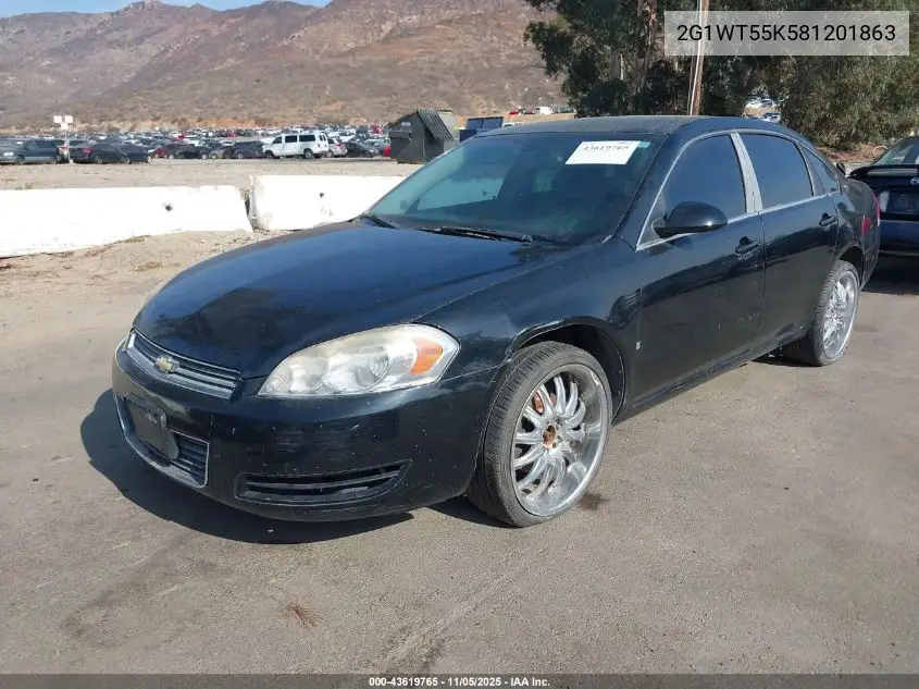 2G1WT55K581201863 2008 Chevrolet Impala Lt
