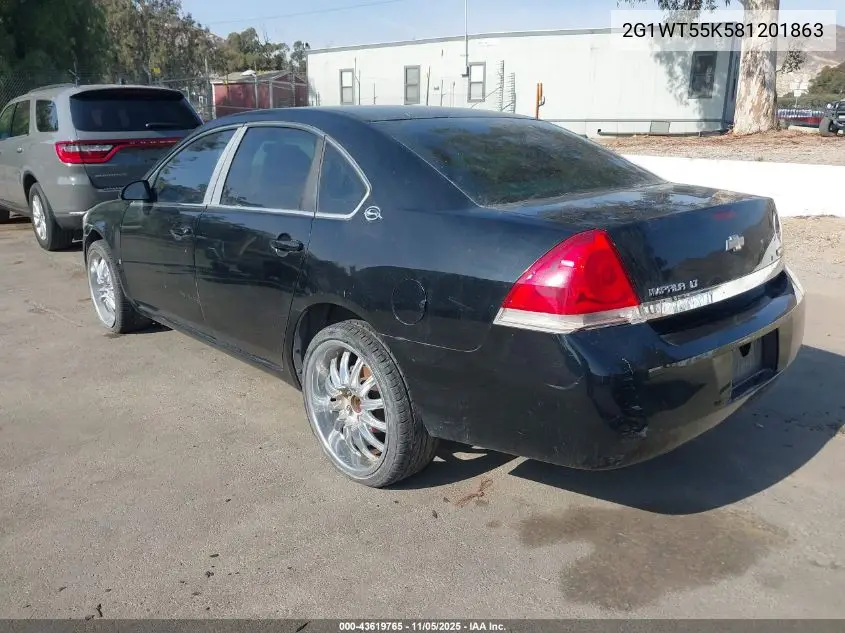 2G1WT55K581201863 2008 Chevrolet Impala Lt