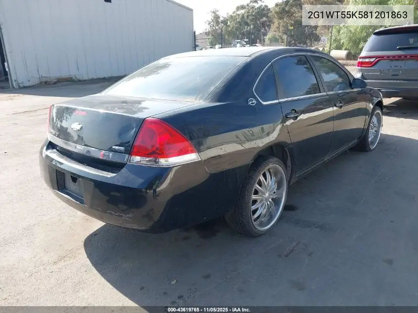 2G1WT55K581201863 2008 Chevrolet Impala Lt