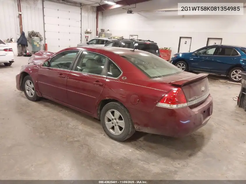 2G1WT58K081354985 2008 Chevrolet Impala Lt