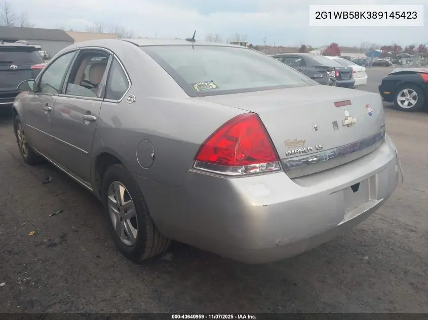 2G1WB58K389145423 2008 Chevrolet Impala Ls