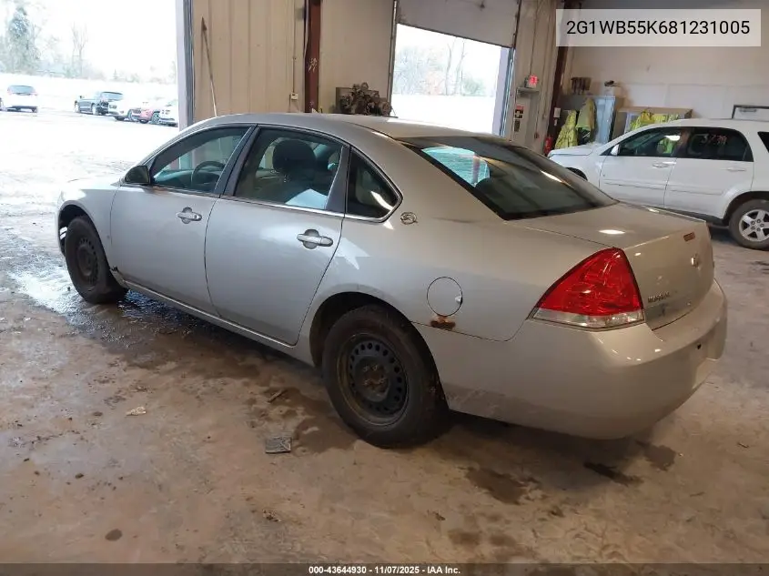 2G1WB55K681231005 2008 Chevrolet Impala Ls