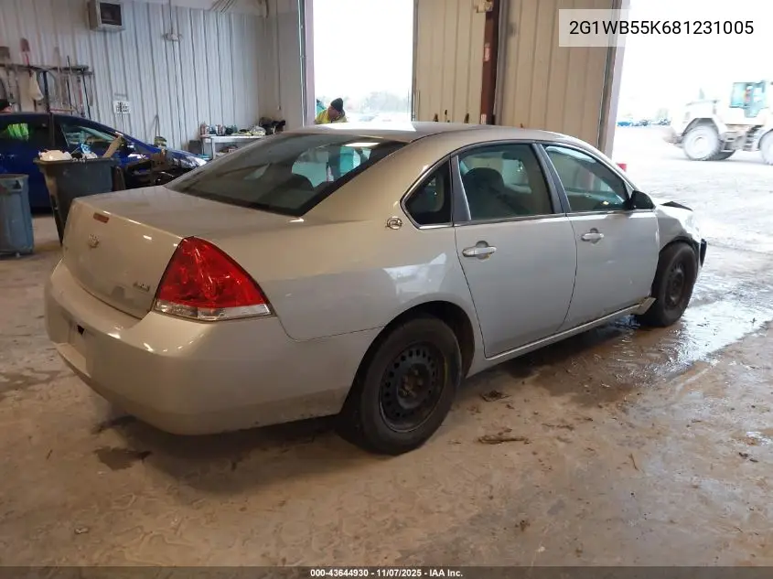 2G1WB55K681231005 2008 Chevrolet Impala Ls