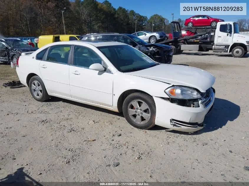2G1WT58N881209283 2008 Chevrolet Impala Lt