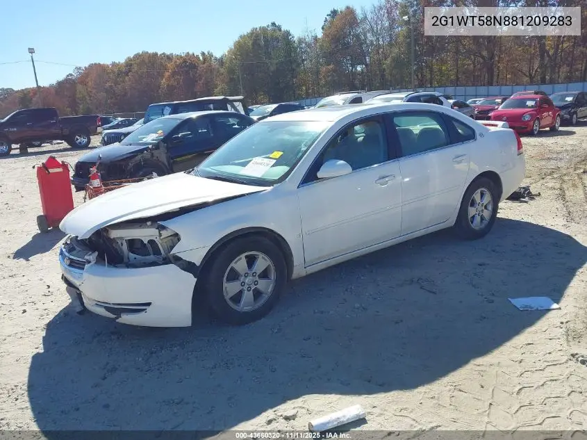 2G1WT58N881209283 2008 Chevrolet Impala Lt