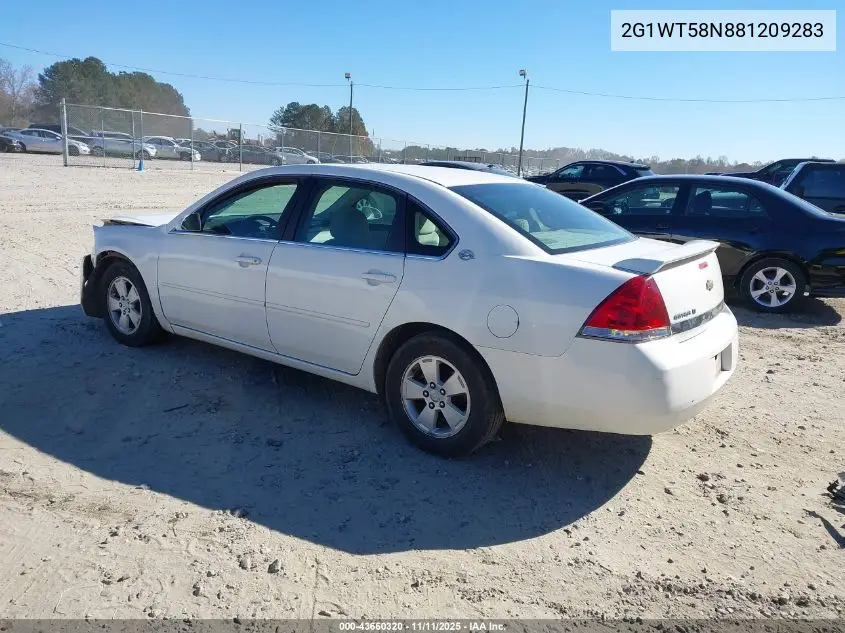 2G1WT58N881209283 2008 Chevrolet Impala Lt