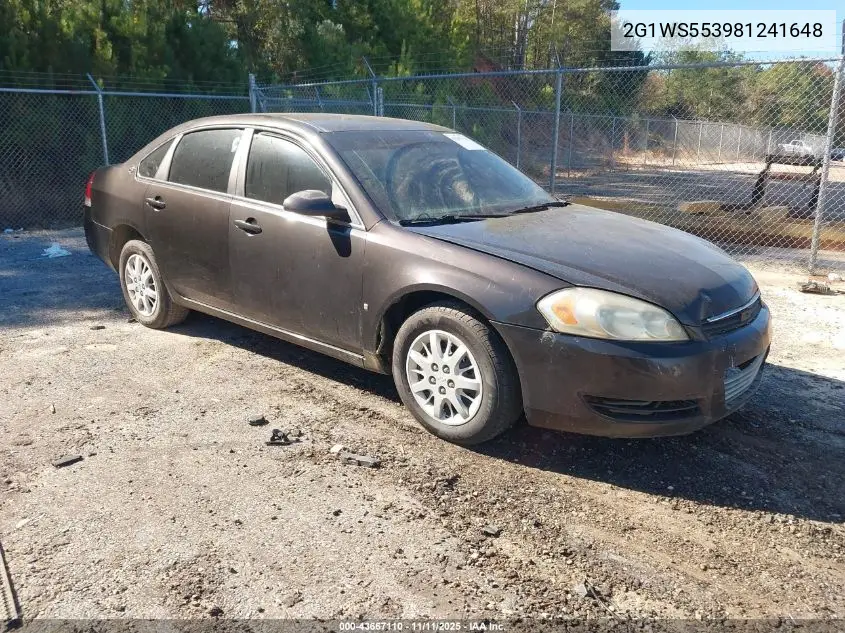 2G1WS553981241648 2008 Chevrolet Impala Police