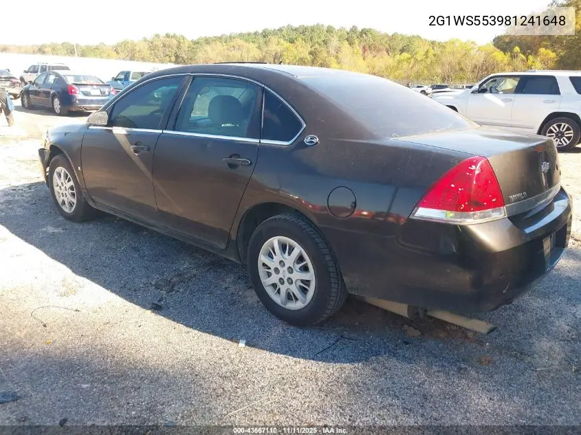 2G1WS553981241648 2008 Chevrolet Impala Police