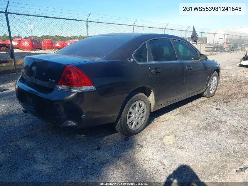 2G1WS553981241648 2008 Chevrolet Impala Police