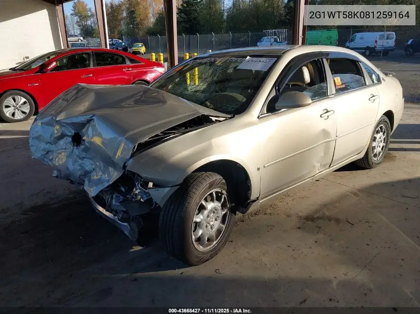 2G1WT58K081259164 2008 Chevrolet Impala Lt