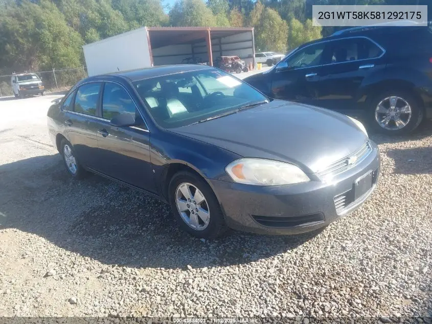 2G1WT58K581292175 2008 Chevrolet Impala Lt