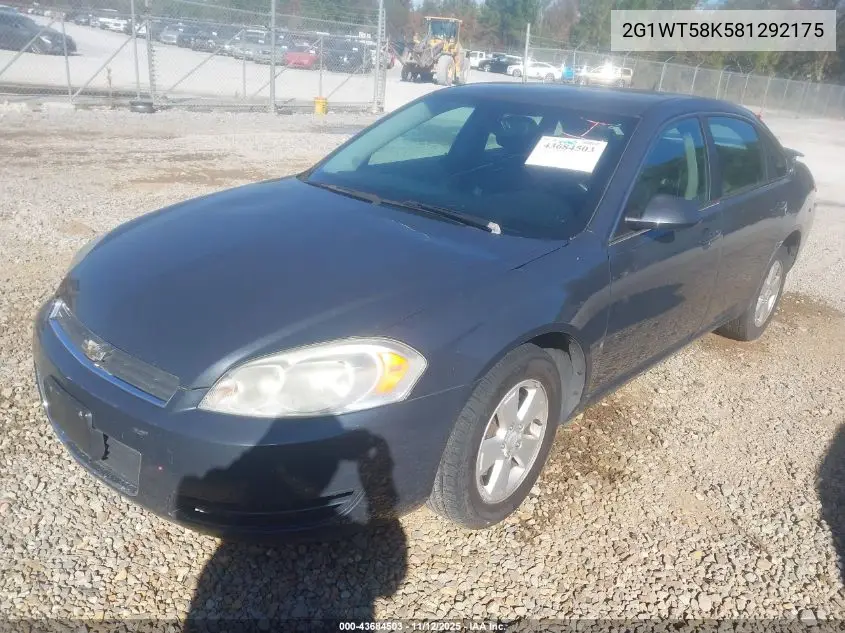2G1WT58K581292175 2008 Chevrolet Impala Lt