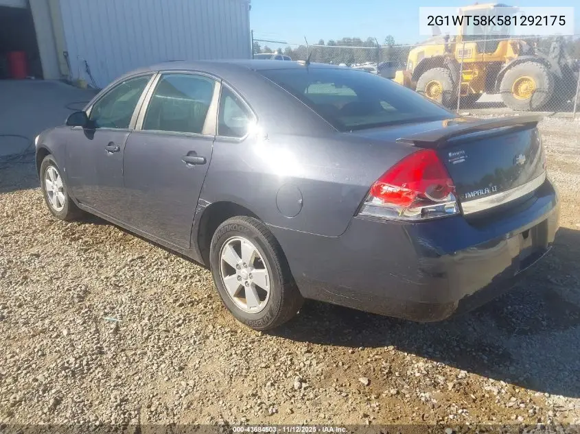 2G1WT58K581292175 2008 Chevrolet Impala Lt