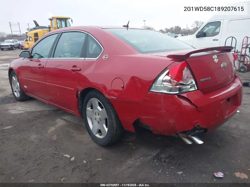 2G1WD58C189207615 2008 Chevrolet Impala Ss
