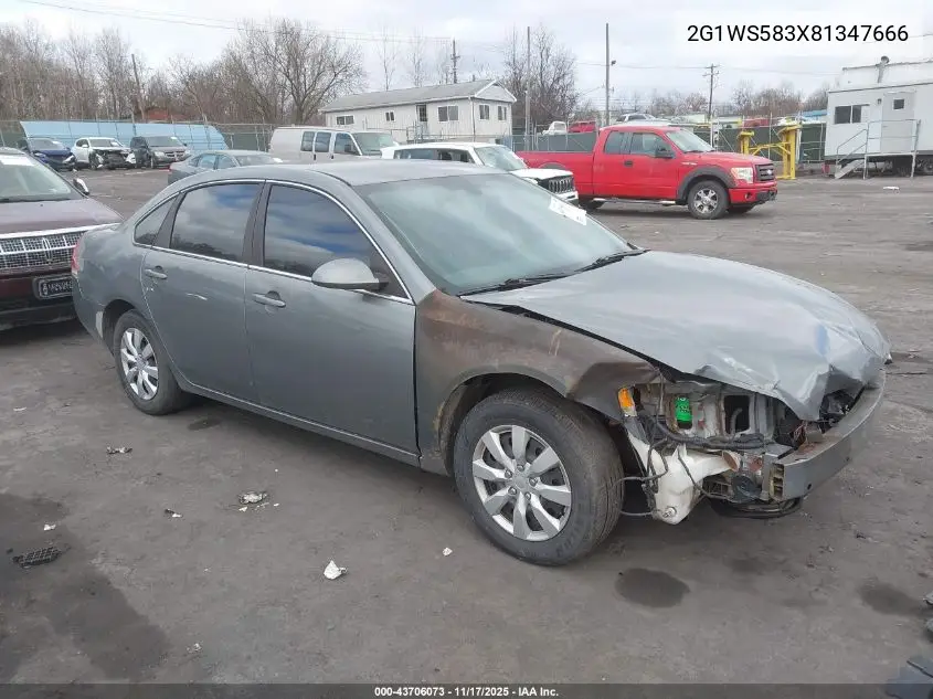 2G1WS583X81347666 2008 Chevrolet Impala Police