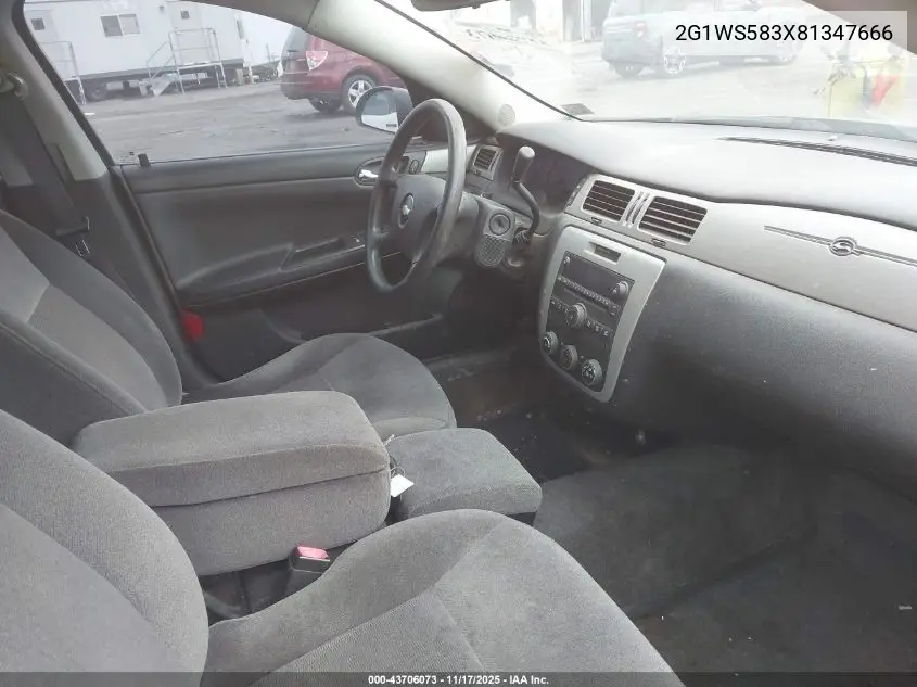2G1WS583X81347666 2008 Chevrolet Impala Police