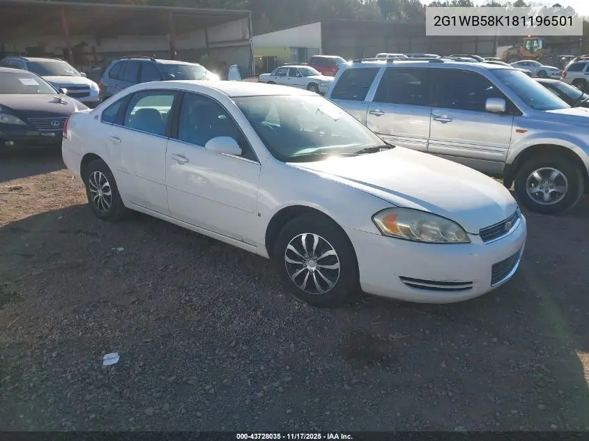 2G1WB58K181196501 2008 Chevrolet Impala Ls