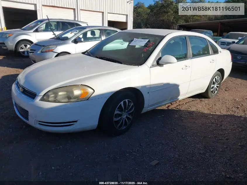 2G1WB58K181196501 2008 Chevrolet Impala Ls