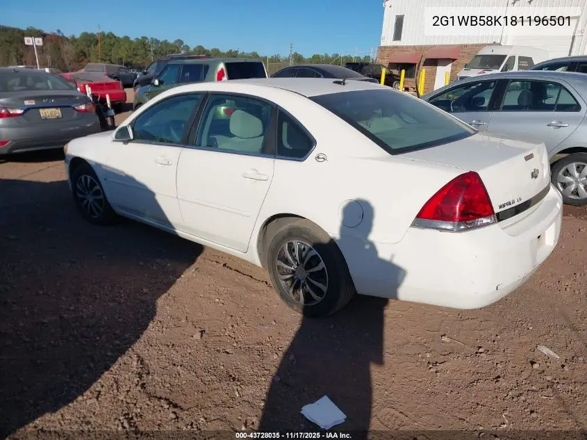 2G1WB58K181196501 2008 Chevrolet Impala Ls
