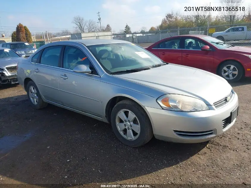 2G1WT58NX81365518 2008 Chevrolet Impala Lt