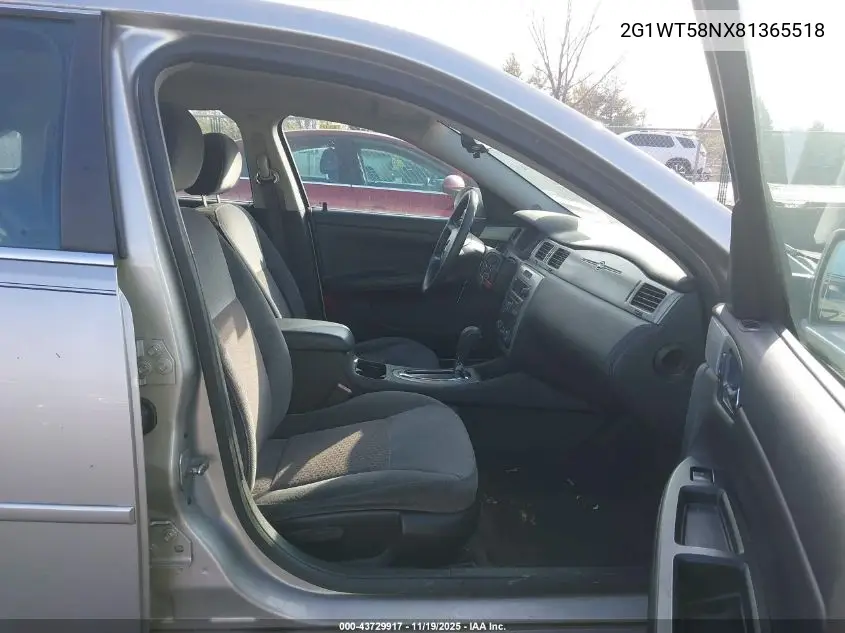 2G1WT58NX81365518 2008 Chevrolet Impala Lt