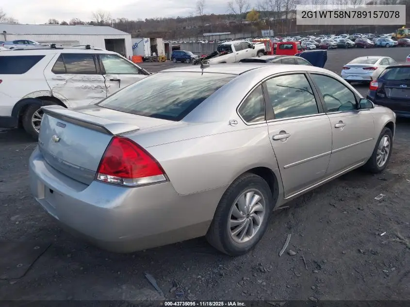2G1WT58N789157078 2008 Chevrolet Impala Lt