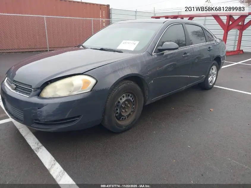 2G1WB58K681289983 2008 Chevrolet Impala Ls