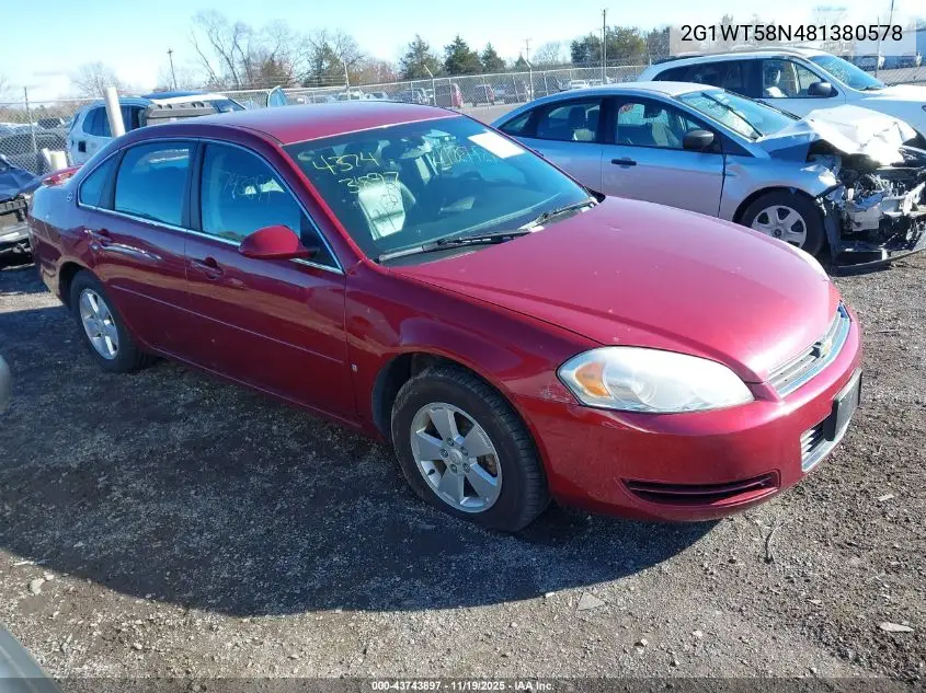 2G1WT58N481380578 2008 Chevrolet Impala Lt