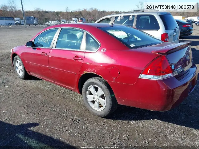 2G1WT58N481380578 2008 Chevrolet Impala Lt