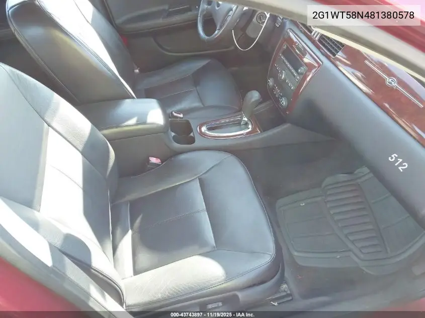 2G1WT58N481380578 2008 Chevrolet Impala Lt