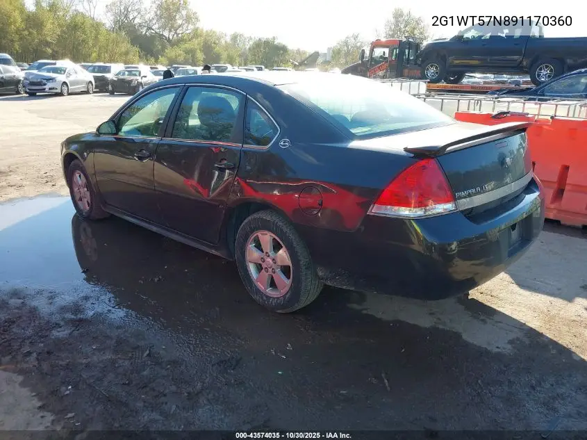 2G1WT57N891170360 2009 Chevrolet Impala Lt