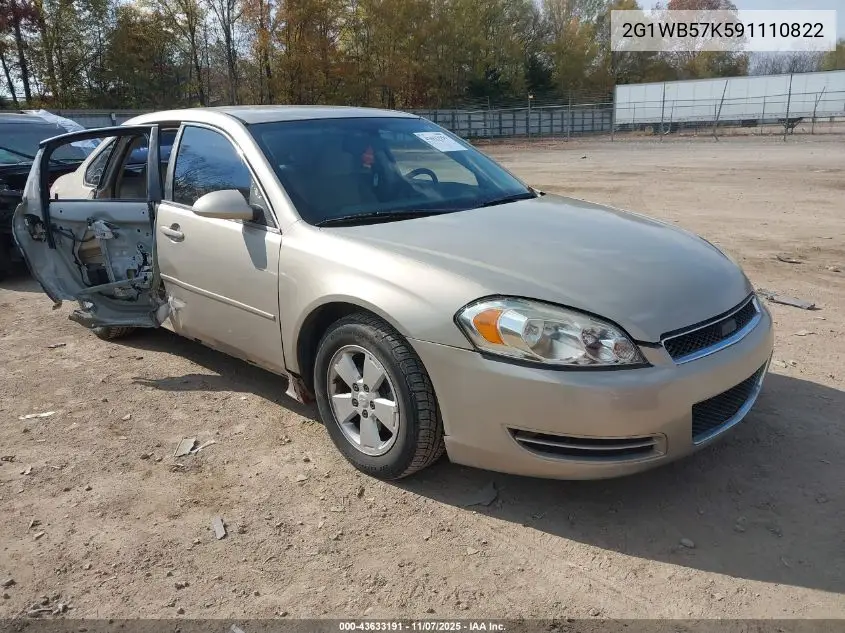 2G1WB57K591110822 2009 Chevrolet Impala Ls