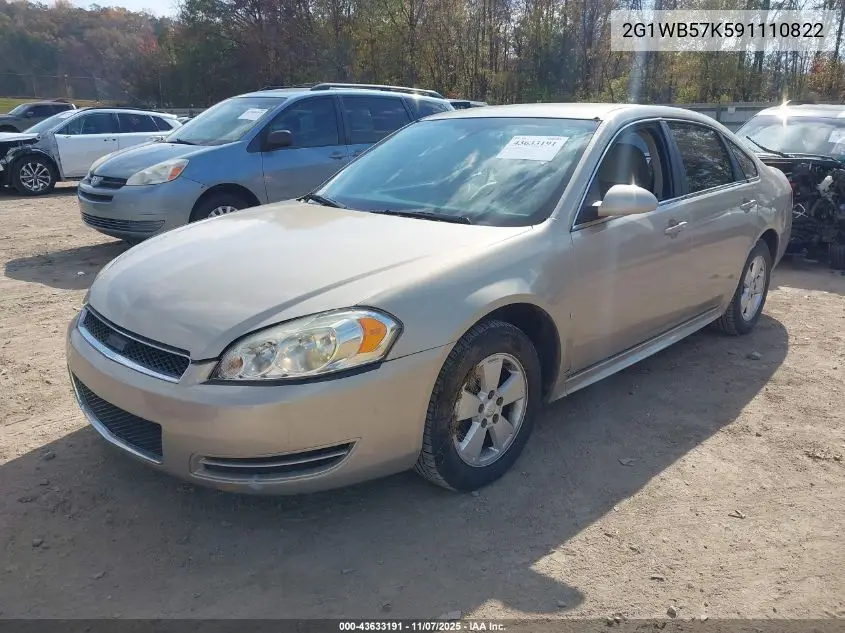 2G1WB57K591110822 2009 Chevrolet Impala Ls
