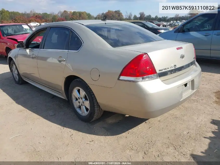 2G1WB57K591110822 2009 Chevrolet Impala Ls