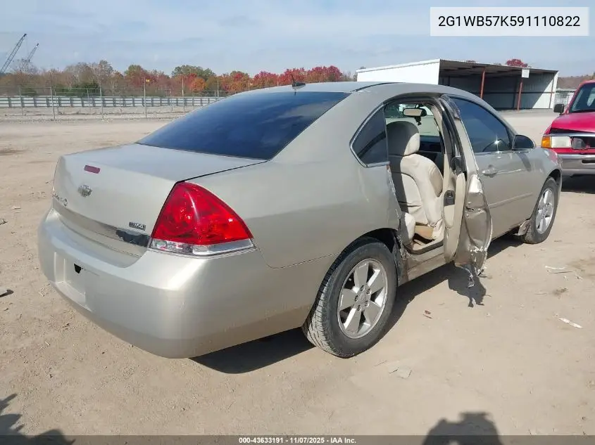 2G1WB57K591110822 2009 Chevrolet Impala Ls