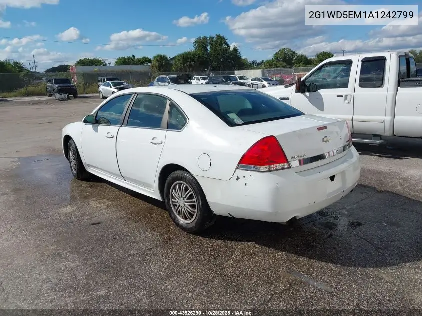 2G1WD5EM1A1242799 2010 Chevrolet Impala Police