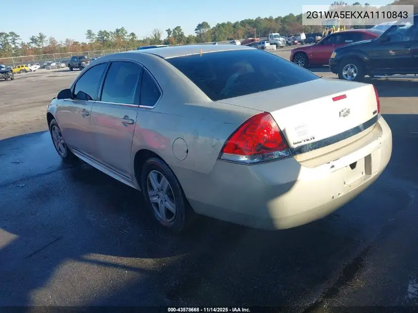 2G1WA5EKXA1110843 2010 Chevrolet Impala Ls