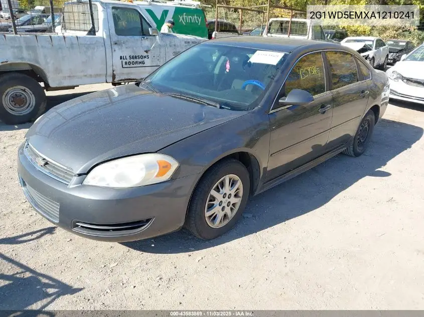 2G1WD5EMXA1210241 2010 Chevrolet Impala Police