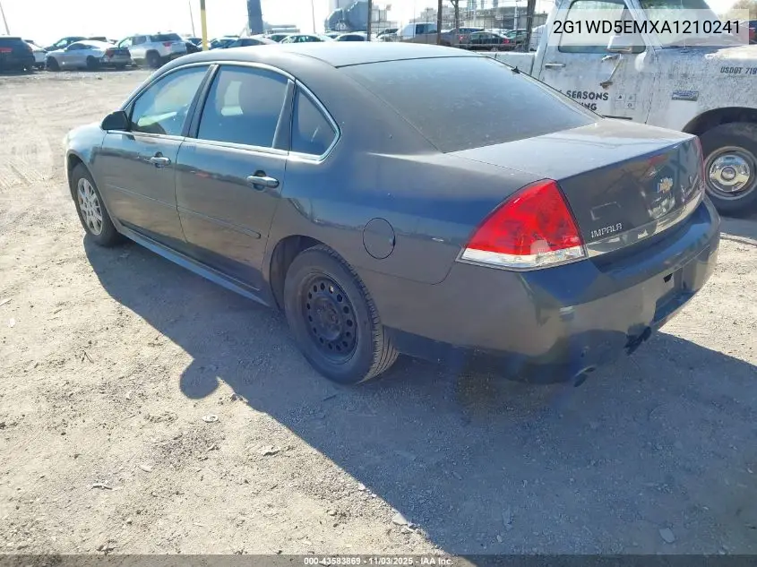 2G1WD5EMXA1210241 2010 Chevrolet Impala Police