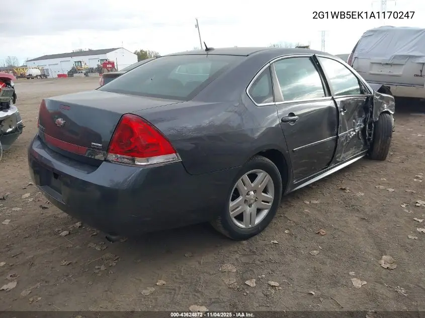 2G1WB5EK1A1170247 2010 Chevrolet Impala Lt