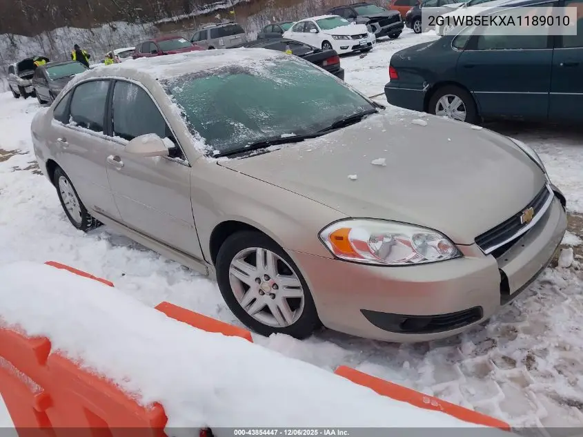 2G1WB5EKXA1189010 2010 Chevrolet Impala Lt