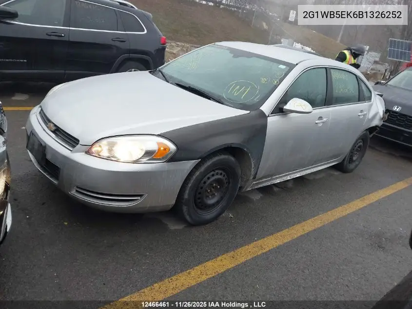 2G1WB5EK6B1326252 2011 Chevrolet Impala Lt