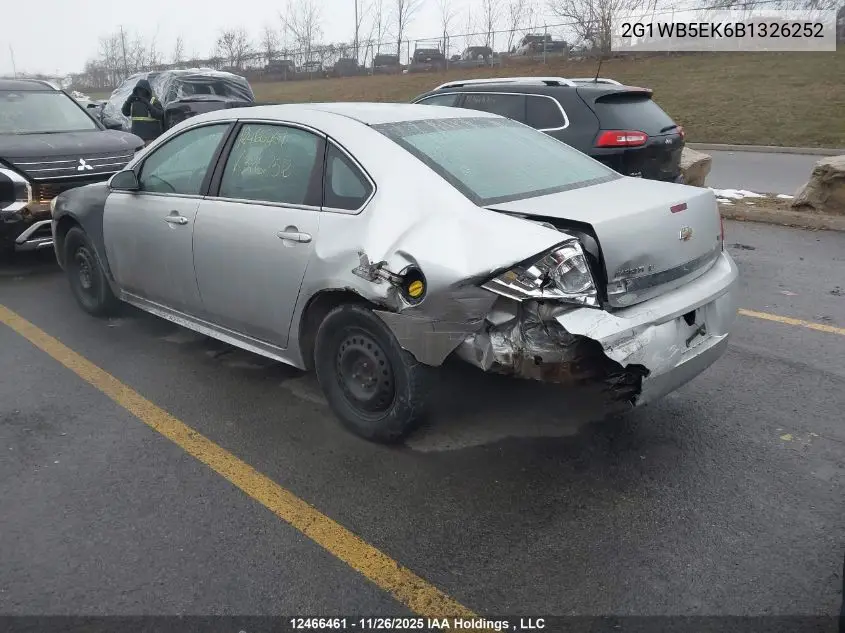 2G1WB5EK6B1326252 2011 Chevrolet Impala Lt