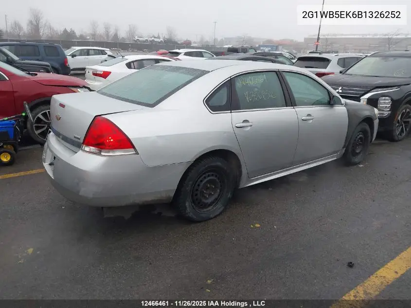 2G1WB5EK6B1326252 2011 Chevrolet Impala Lt