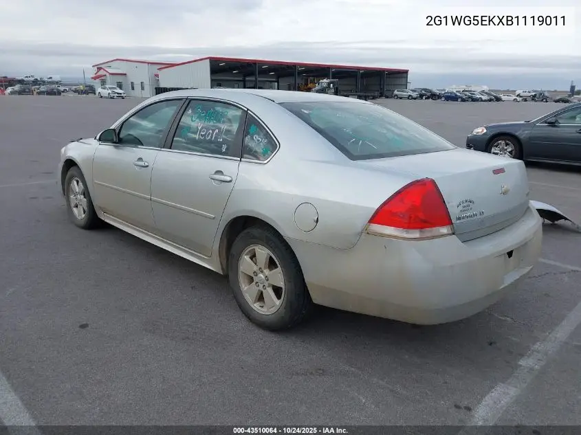2G1WG5EKXB1119011 2011 Chevrolet Impala Lt