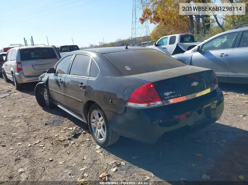 2G1WB5EK6B1298114 2011 Chevrolet Impala Lt